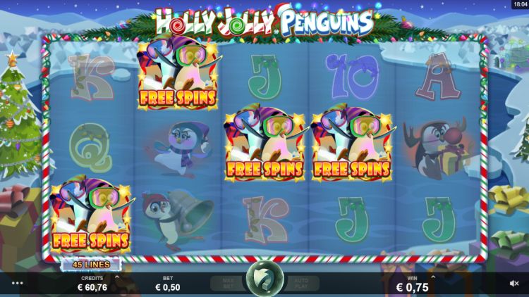 Holly Jolly Penguins Microgaming slot
