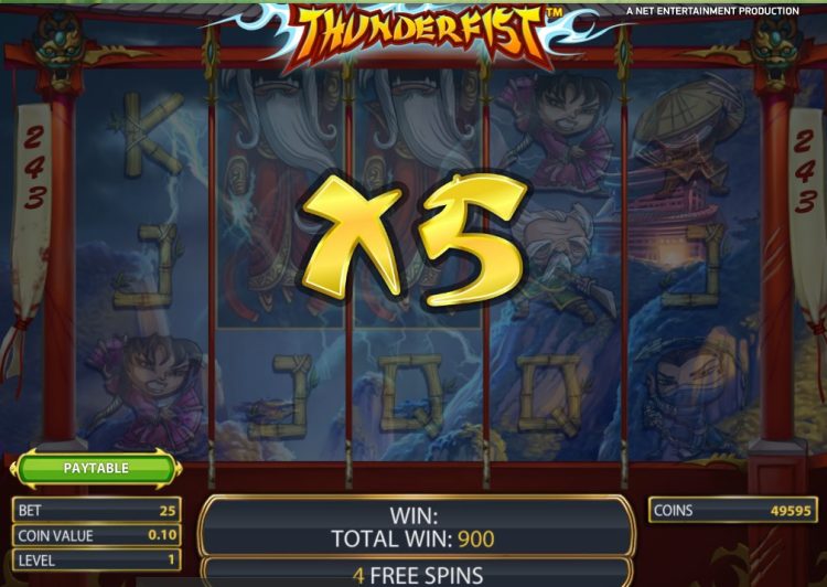 Thunderfist slot Free Spins Multiplier