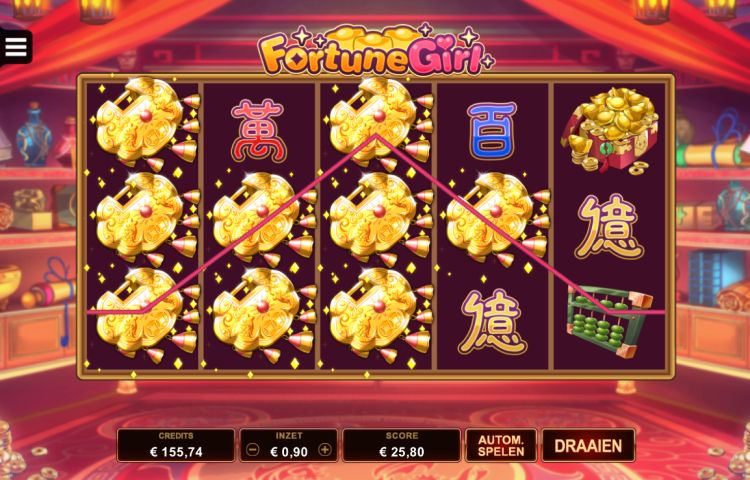 Fortune Girl slot Microgaming win