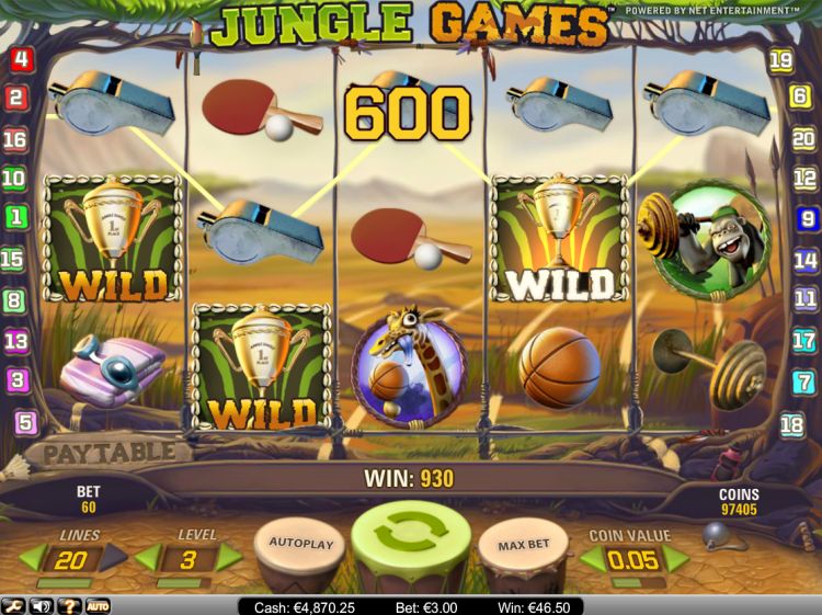 Jungle Games gokkast review NetEnt 