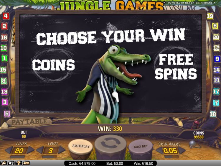 Jungle Games NetEnt slot bonus