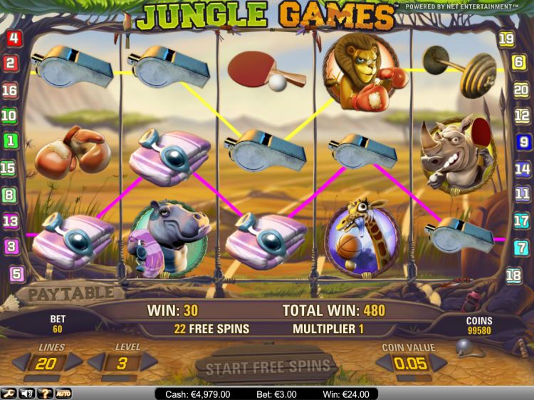 Jungle Games slot Free Spins bonus