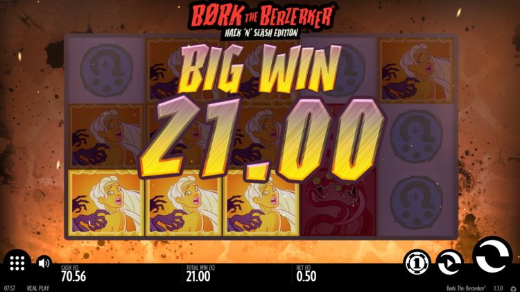 Bork the Berzerker slot Thunderkick Big Win