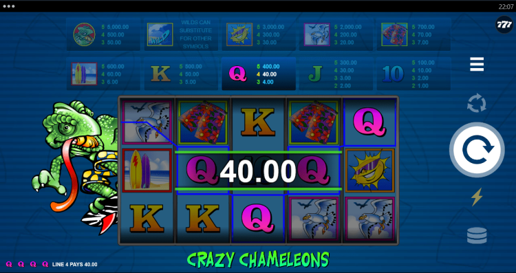 Crazy Chameleons slot Microgaming