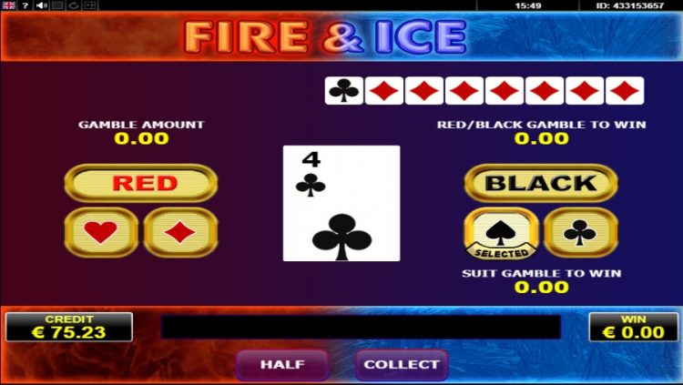 Fire & Ice slot gamble feature