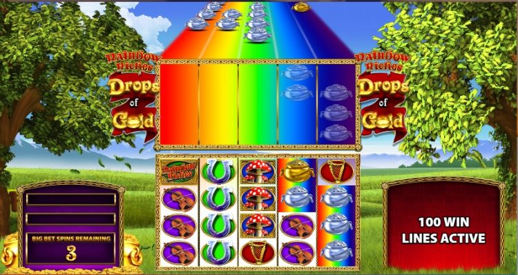 Rainbow Riches Drops of Gold slot Big Bet