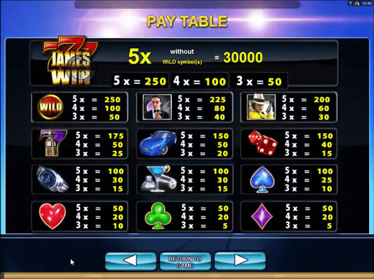 James Win slot Microgaming