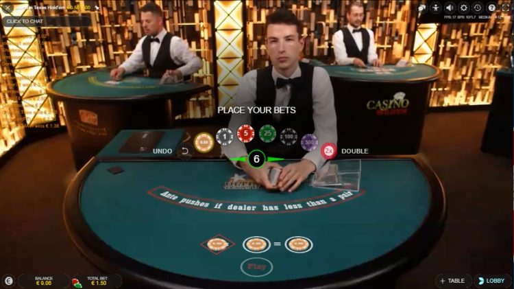 Evolution Ultimate Texas Hold'em Gameplay