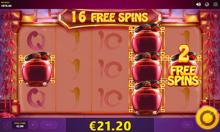 Red Hot Slot Free Spins bonus