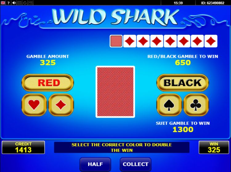 Wild Shark slot gamble feature