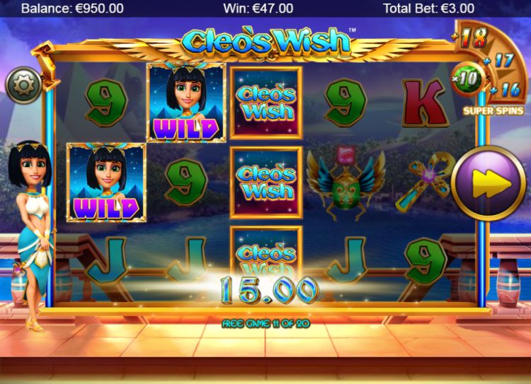 Cleo's Wish slot Free Spins bonus