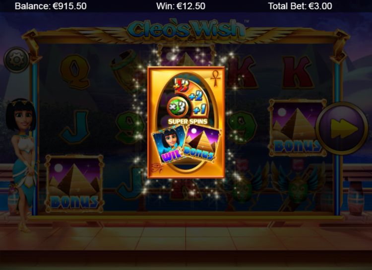 Cleo's Wish slot Super Spins bonus