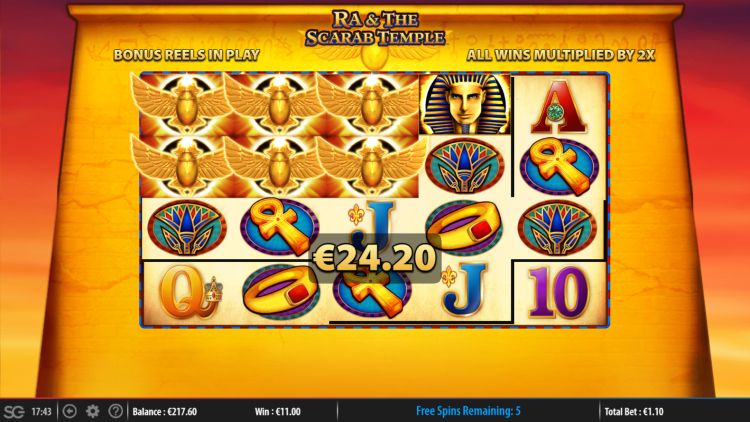 Ra and The Scarab Treasure slot Bally