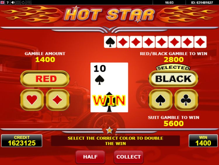Hot Star online gokkast gamble feature