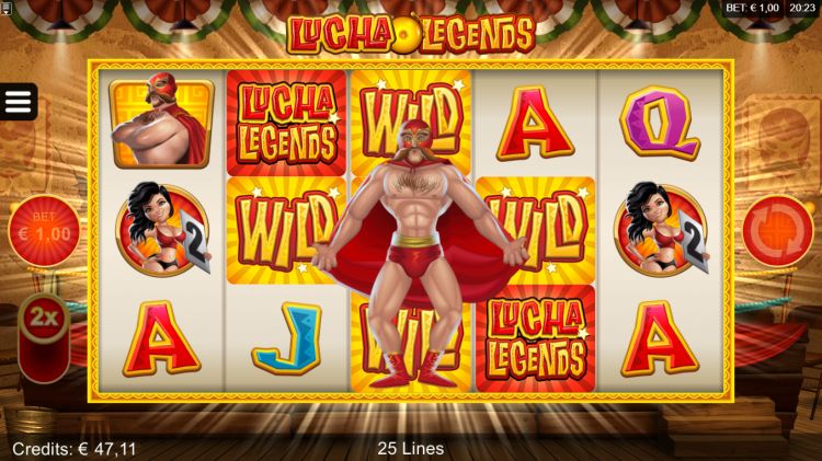 Lucha Legends online slot feature