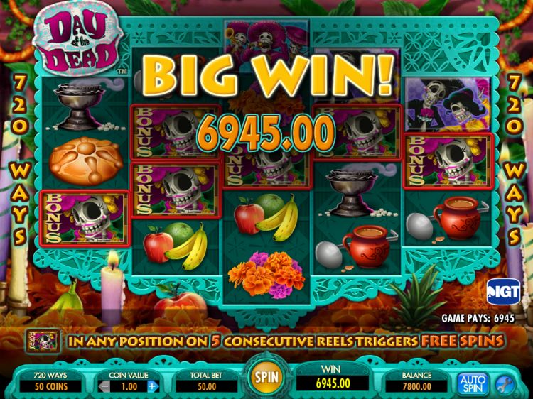 Day of the Dead slot win