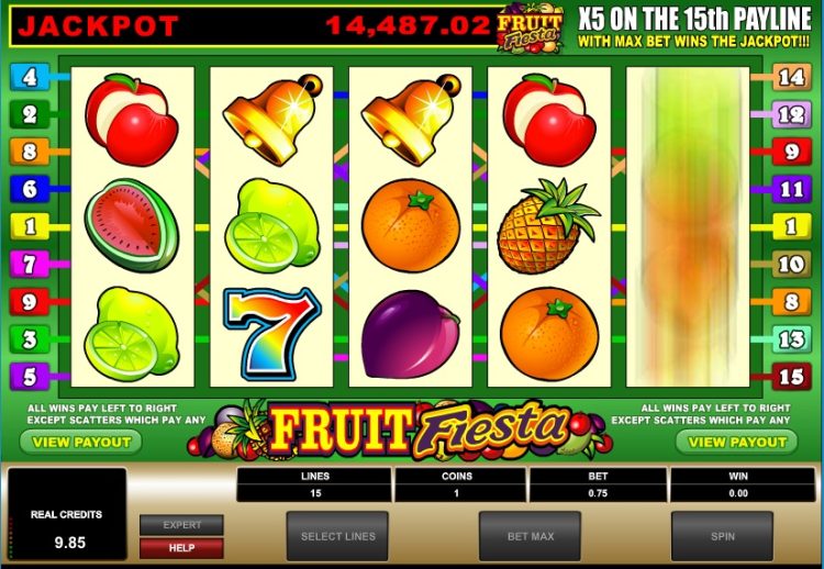 MicroGaming Fruit Fiesta 5 reel slot