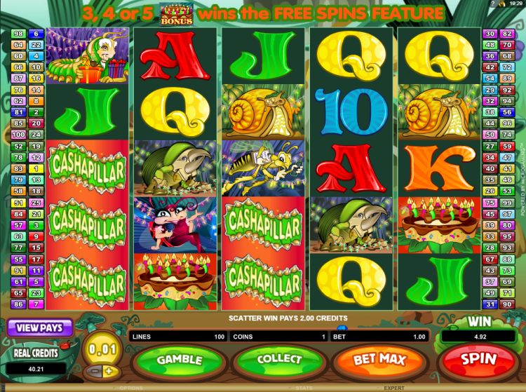 Cashapillar slot review Microgaming 