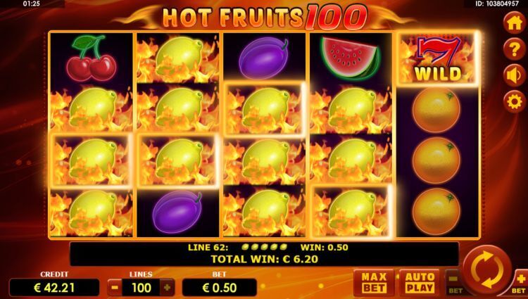 Hot Fruits 100 slot win