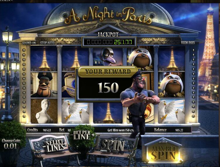 A Night In Paris slot bonus