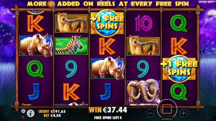 Safari King slot Free Spins bonus