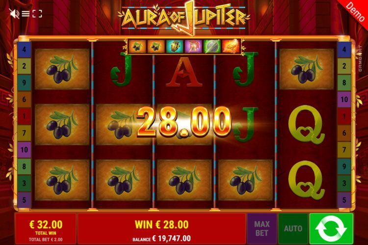 Aura of Jupiter slot bonus win