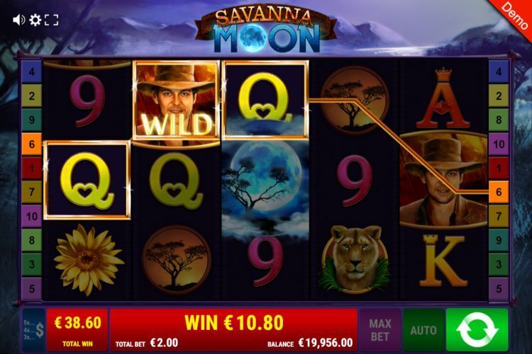 Savanna Moon slot bonus win