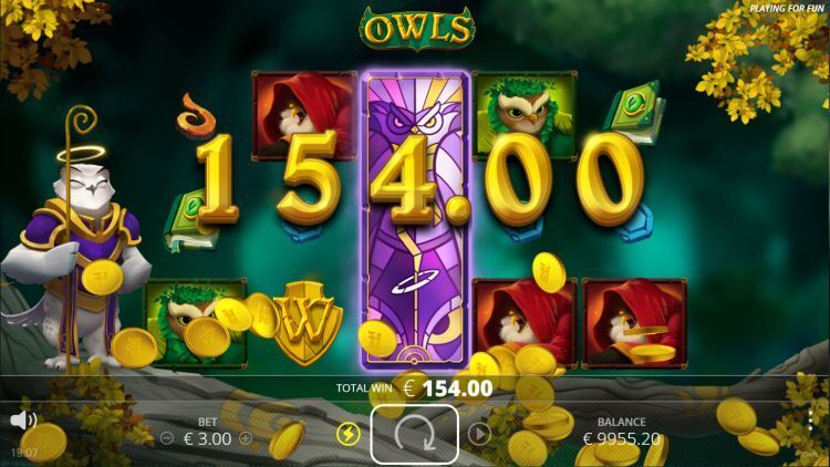 Owls online gokkast Scatter feature