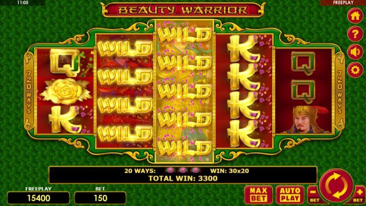 Beauty Warrior Amatic slot win