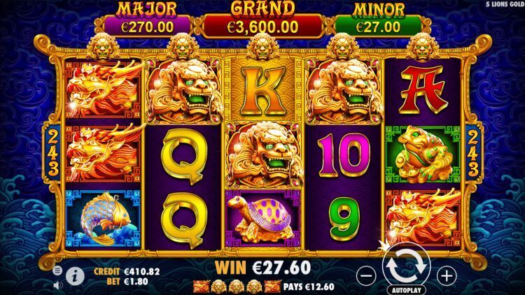 5 Lions Gold slot win