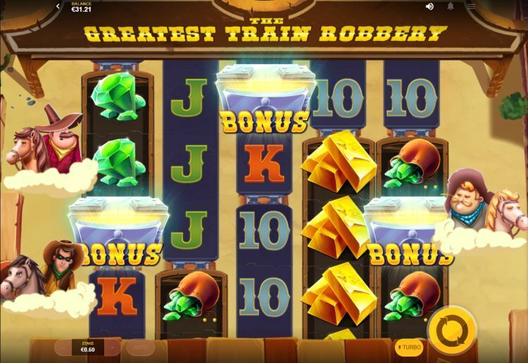 The Greatest Train Robbery slot bonus win