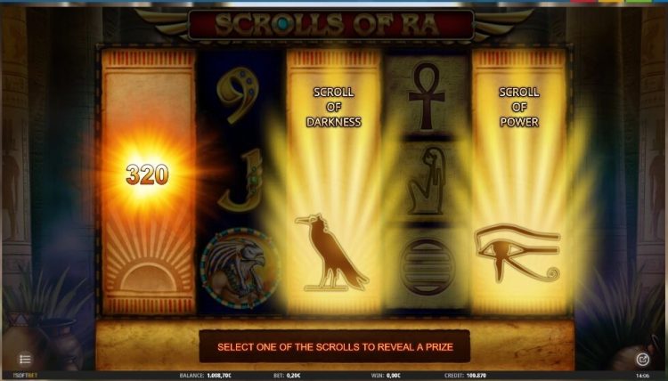 Scrolls of Ra iSoftBet slot win