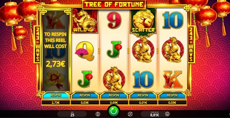 Tree of Fortune slot Respin feature