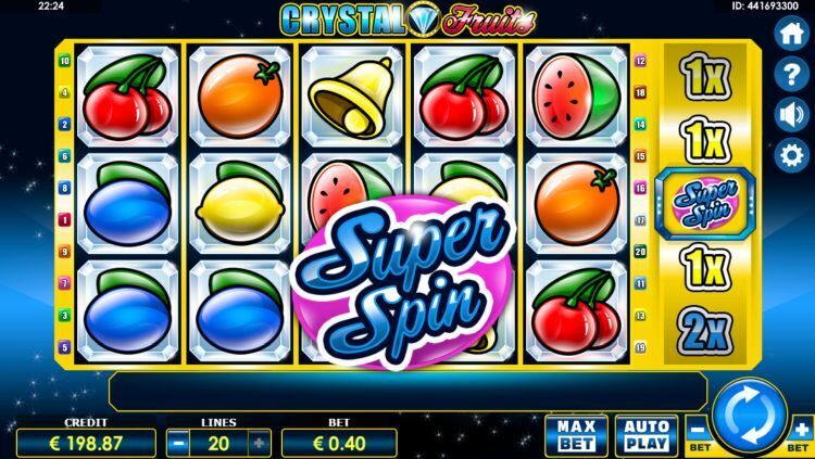 Crystal Fruits online slot bonus win