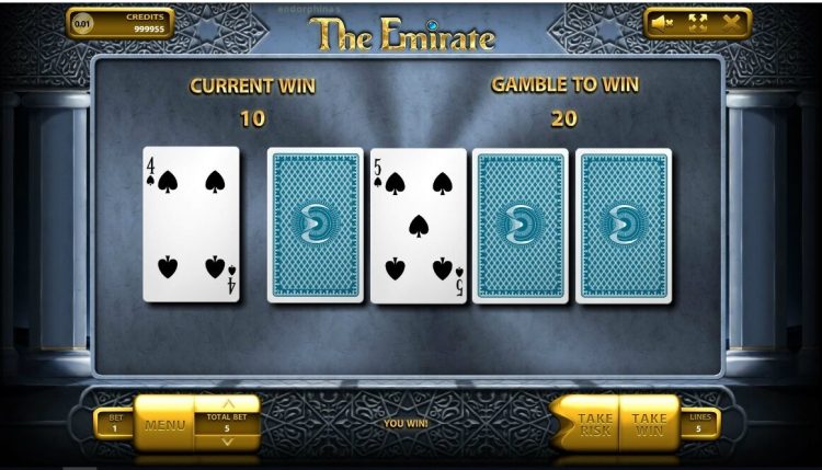 The Emirate Endorphina online slot gamble feature