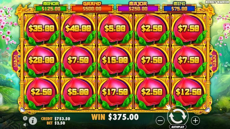 Monkey Warrior slot bonus win