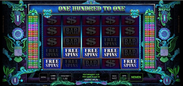 One Hundred To One online slot bonus