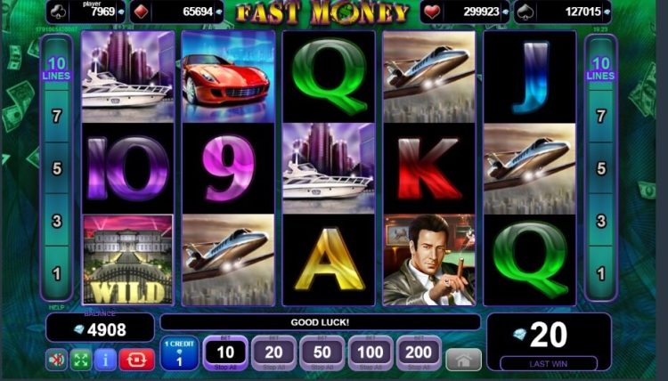 Fast Money online slot gameplay