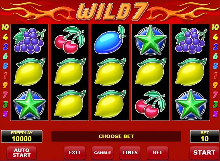 Wild 7 online slot gameplay