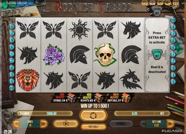 Book of Tattoo online gokkast gameplay