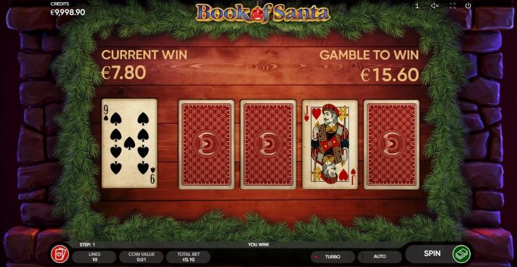 Book of Santa gokkast gamble feature