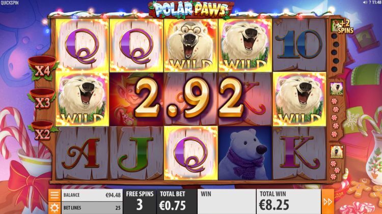 Polar Paws slot Free Spins win