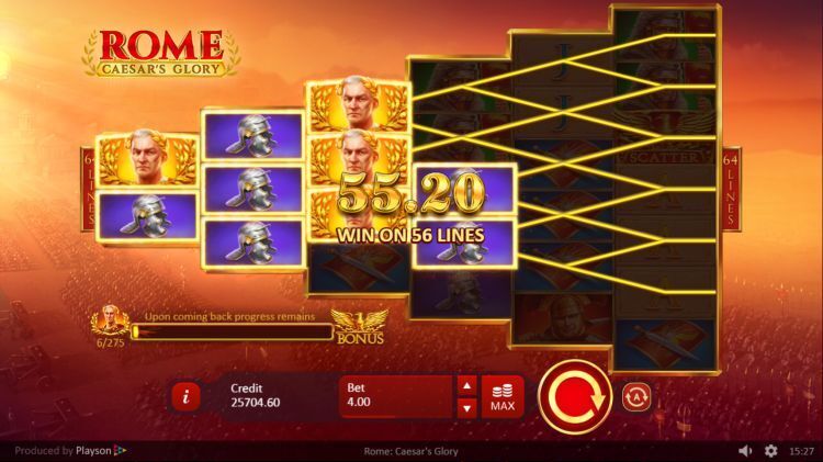 Rome Caesars Glory slot Playson review