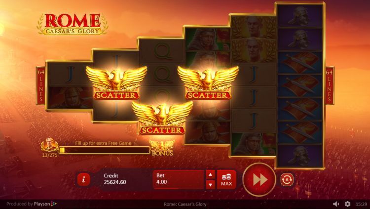 Rome Caesars Glory gokkast bonus trigger