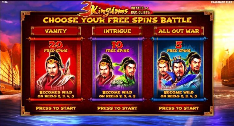 3 Kingdoms Battle of Red Cliffs slot Free Spins