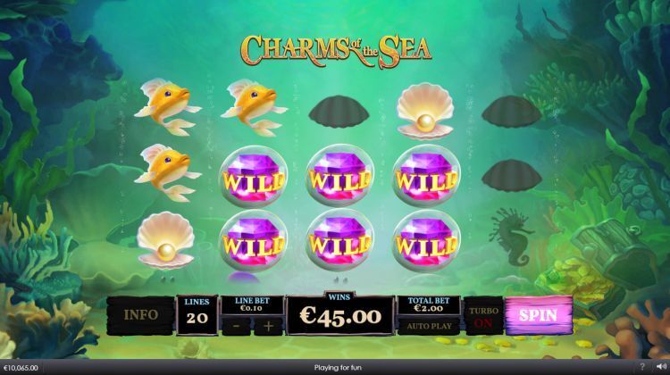 Charms of the Sea slot bonus win