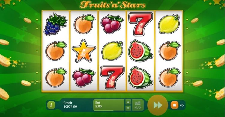 Fruits and Stars online slot gameplay