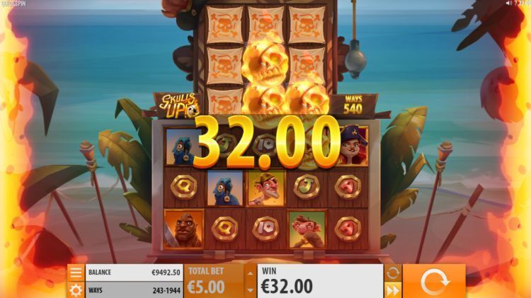 Skulls Up slot feature gameplay