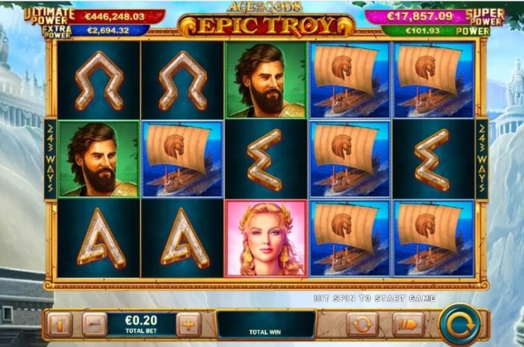 Age of the Gods Epic Troy online slot gameplay