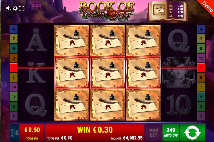 Book of Romeo and Julia online slot Free Spins